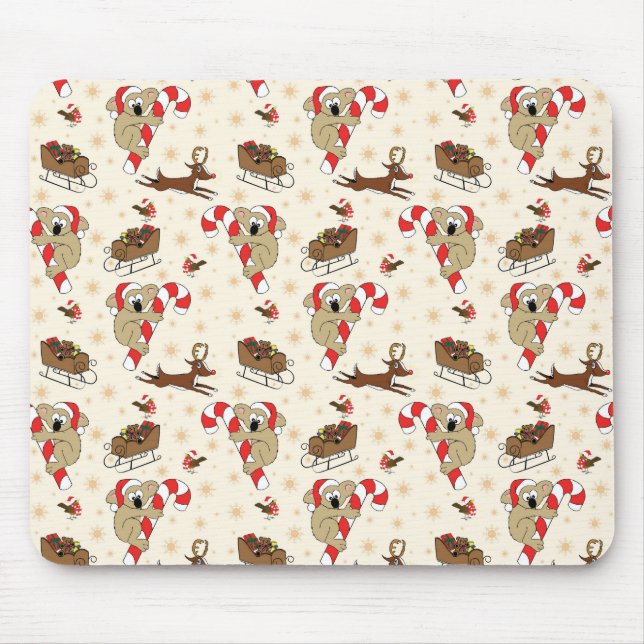 Mousepad Feriados felizes para Papais noeis bonitos (Frente)