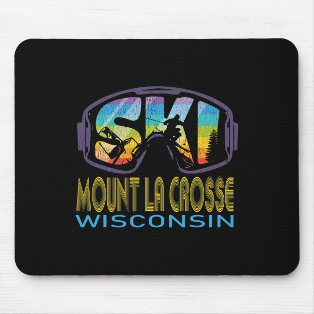 Mousepad Férias de Esqui em Ski Mount La Crosse Wisconsin (Frente)
