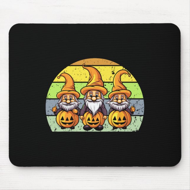 Mousepad Férias de outono de Abóbora dos Gnomos das Hallowe (Frente)