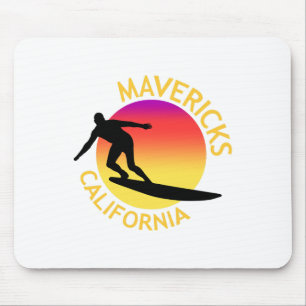 Mousepad Férias de Surf nos Mavericks na Califórnia