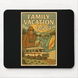 Mousepad Férias de verão engraçadas da família Pé Grande Al