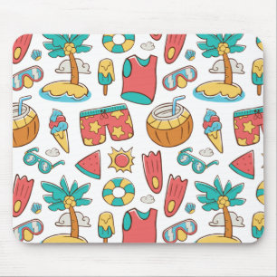 Mousepad férias de verão engraçado padrão