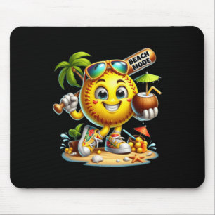 Mousepad Férias de Verão Feliz de Beisebol Personagem Morce