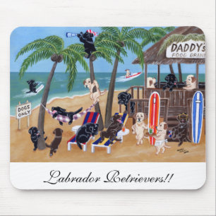 Mousepad Férias de verão Labradors da ilha