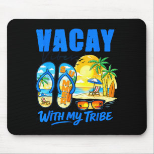 Mousepad Férias de verão na praia viagem de família vibes c