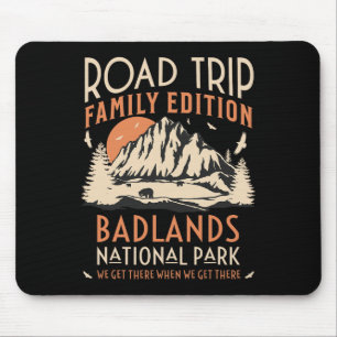 Mousepad Férias de viagem de carro pela família do parque n