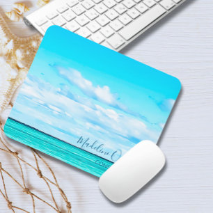 Mousepad Férias do Céu do Oceano Azul - Vias Pessoais