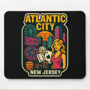 Mousepad Férias em Atlantic City Nova Jersey Cassino Jogos