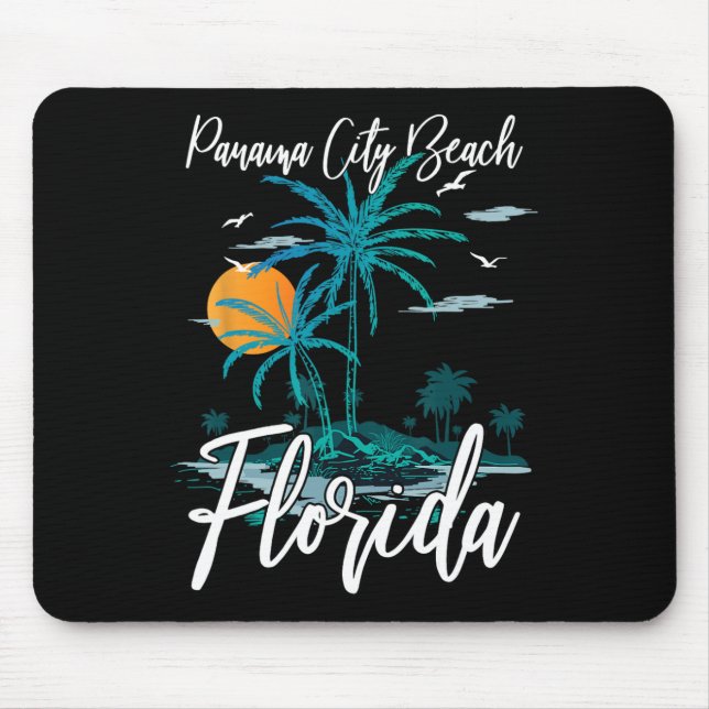 Mousepad Férias Familiares Retro Sunset Flórida Panamá City (Frente)