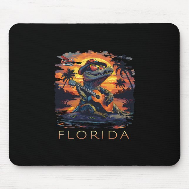 Mousepad Férias na Flórida Jacaré Fofo  (Frente)