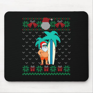 Mousepad Férias na Praia do Papai Noel em Julho de Natal