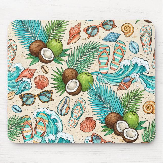 Mousepad Férias tropicais. (Frente)