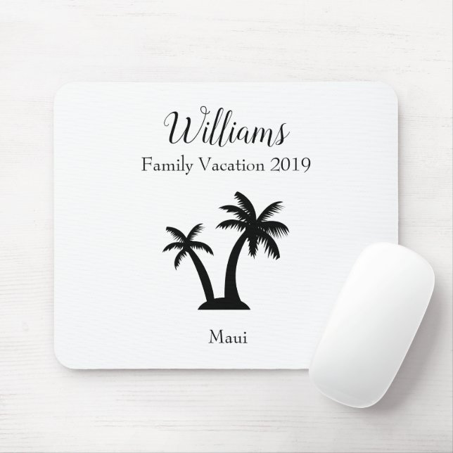 Mousepad Férias Tropicais Familiares Palmeiras (Com mouse)