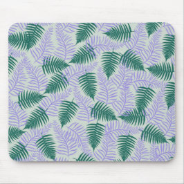 Mousepad Fern roxo verde deixa padrão de flores retrô 70s