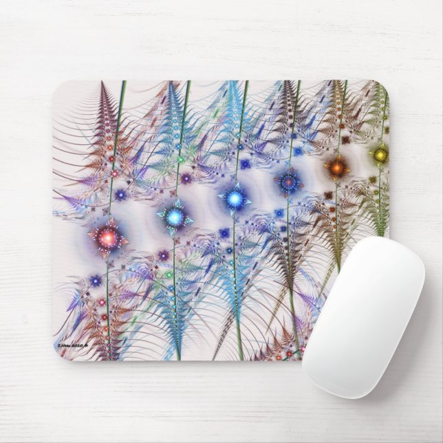 Mousepad Ferns'N Flowers Abstrato (Com mouse)