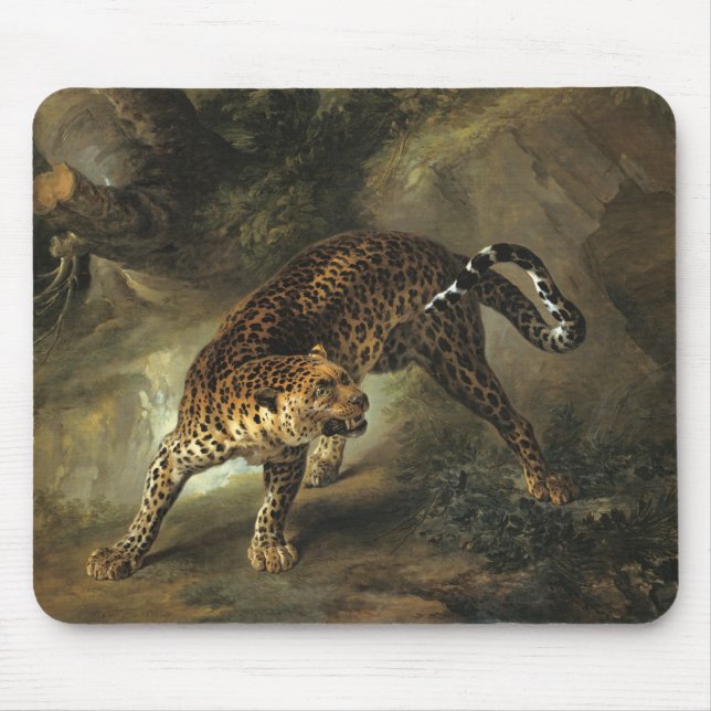 Mousepad Ferocious Wild Leopard (por Jean-Baptiste Oudry) (Frente)