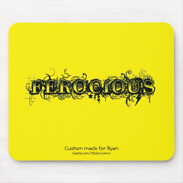 Mousepad Feroz Personalizado Para o Seu Nome (Frente)