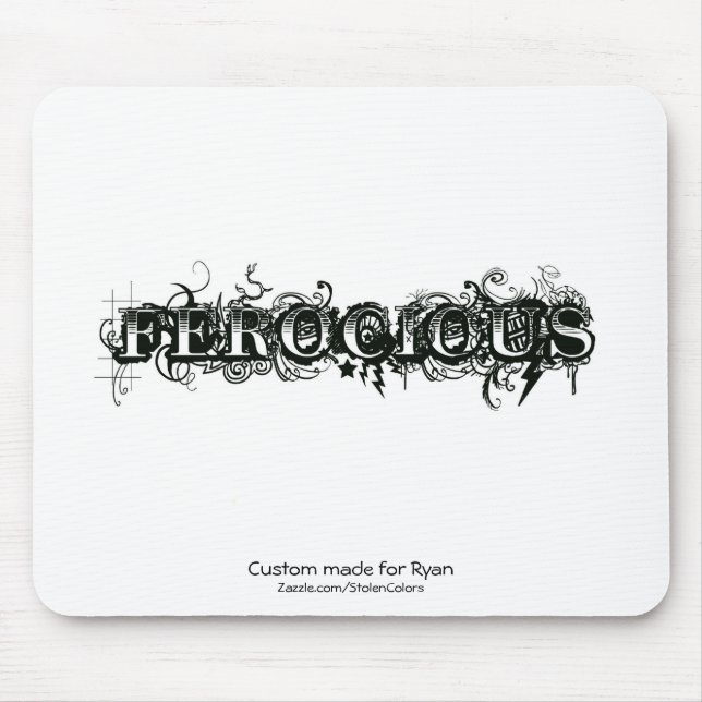 Mousepad Feroz Personalizado Para o Seu Nome (Frente)