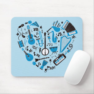 Mousepad Ferramenta Coração de Instrumento Musical