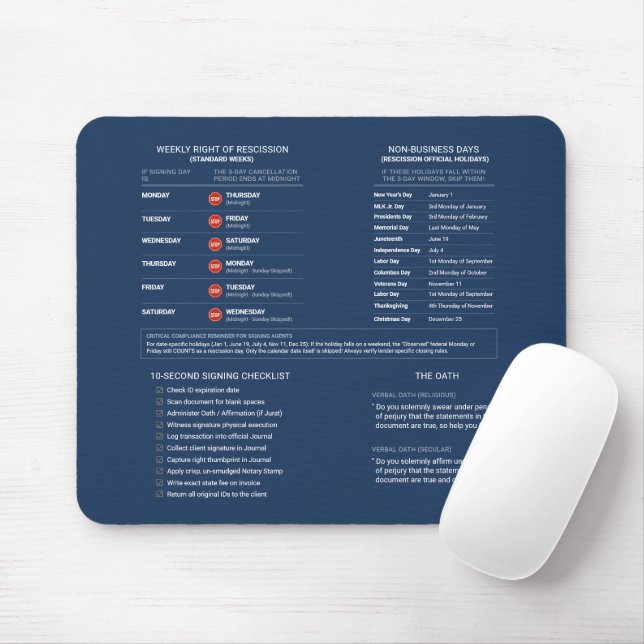 Mousepad Ferramenta de referência de notário público móvel  (Com mouse)