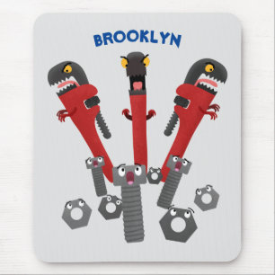 Mousepad Ferramentas engraçadas de monstro de wrench