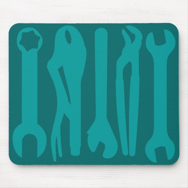 Mousepad Ferramentas - Sombras do Teal (Frente)