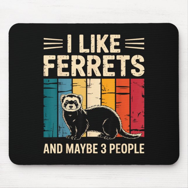 Mousepad Ferret Art For Men Women Kids Pet Ferret Lovers Fe (Frente)