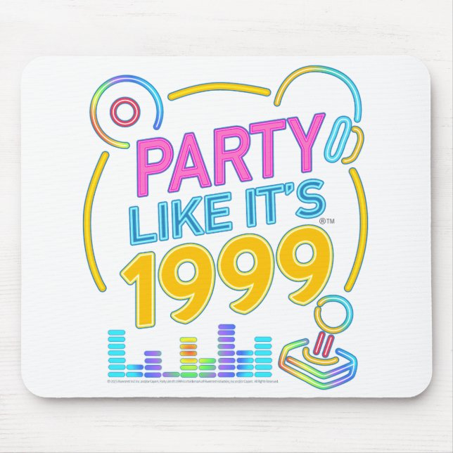 Mousepad Festa Como Se Fosse 1999®™ – Trilha Sonora Neon (Frente)