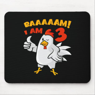 Mousepad Festa de 3 anos do Frango Fazenda Galinha Cacareja