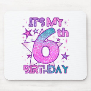 Mousepad Festa de 6 anos de idade garota k-pop crianças