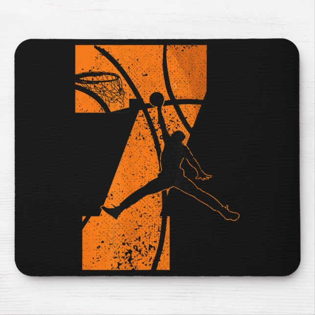 Mousepad Festa de 7 Anos de Idade Basquete 7 Anos (Frente)
