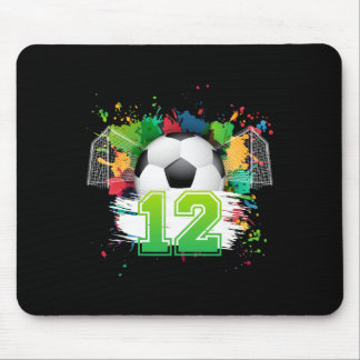 Mousepad Festa de Aniversário de 12 anos Futebol Jogar Fute