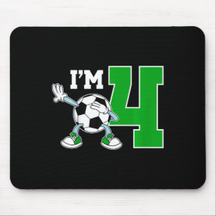 Mousepad Festa de Aniversário de 4 anos de Futebol Infantil