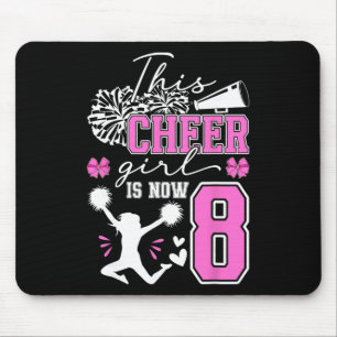 Mousepad Festa de Aniversário de Cheerleader de 8 anos