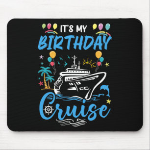 Mousepad Festa de Aniversário de Cruzeiro Viagem É Meu Aniv