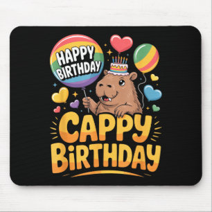 Mousepad Festa de Aniversário Divertida para Amante de Capi