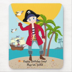 Mousepad Festa de aniversário infantil pirata