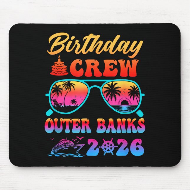 Mousepad Festa de aniversário nos bancos exteriores cruzeir (Frente)