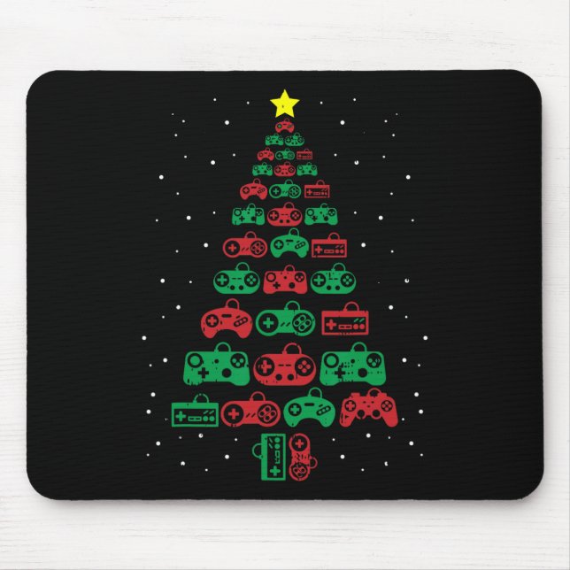 Mousepad Festa de Árvore de Natal do Controlador de Jogos L (Frente)