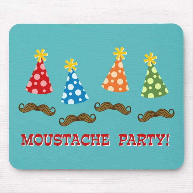 Mousepad Festa de Bigode Retro (Frente)