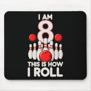 Mousepad Festa de Boliches de 8 anos, 8 anos, aniversário é