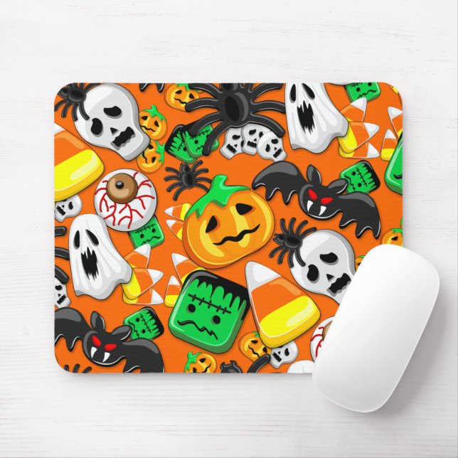 Mousepad Festa de Candies do Halloween Spooky (Com mouse)