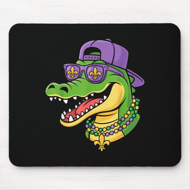 Mousepad Festa de Carnaval de Jacaré para Crianças Meninos (Frente)