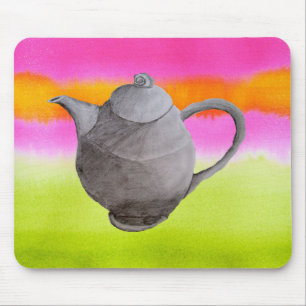 Mousepad Festa de chá Arty Teapot Rainbow