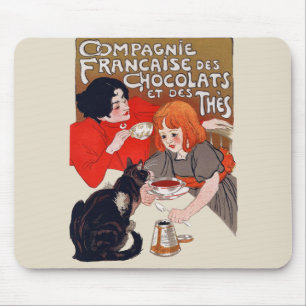 Mousepad Festa de Chocolate Francês Arte Steinlen