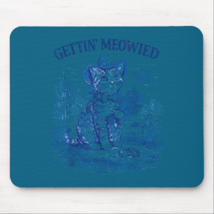 Mousepad Festa de despedida de solteira cowboy cowgirl meow