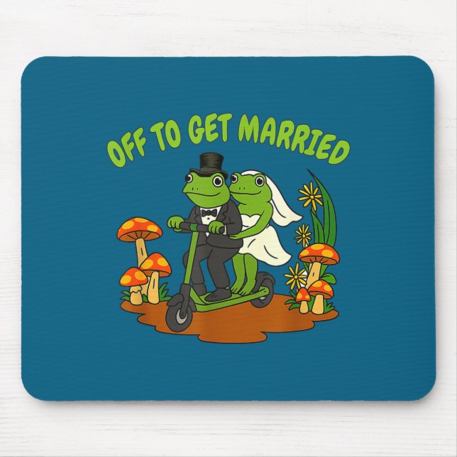 Mousepad Festa de despedida de solteira meme de sapo casand (Frente)