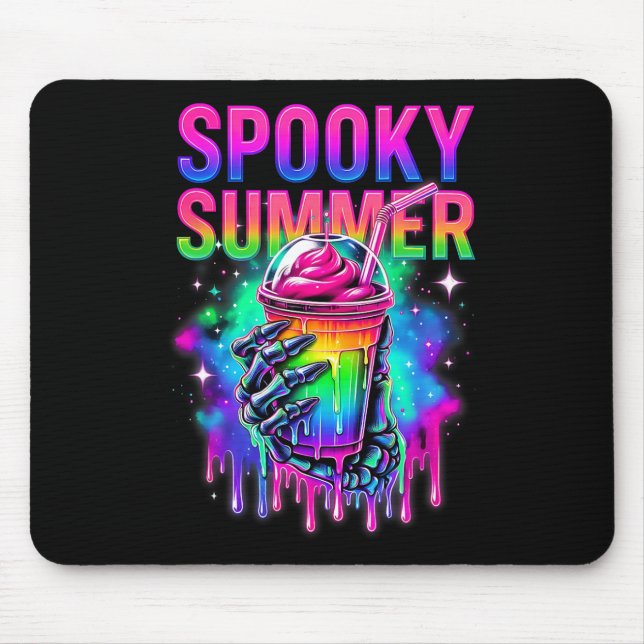 Mousepad Festa de Esqueleto Vibrações de Summerween Bebidas (Frente)