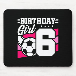 Mousepad Festa de Futebol de 6 Anos de Idade Menina de 6º A
