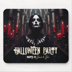Mousepad Festa de Halloween - Convite Gótico Escuro